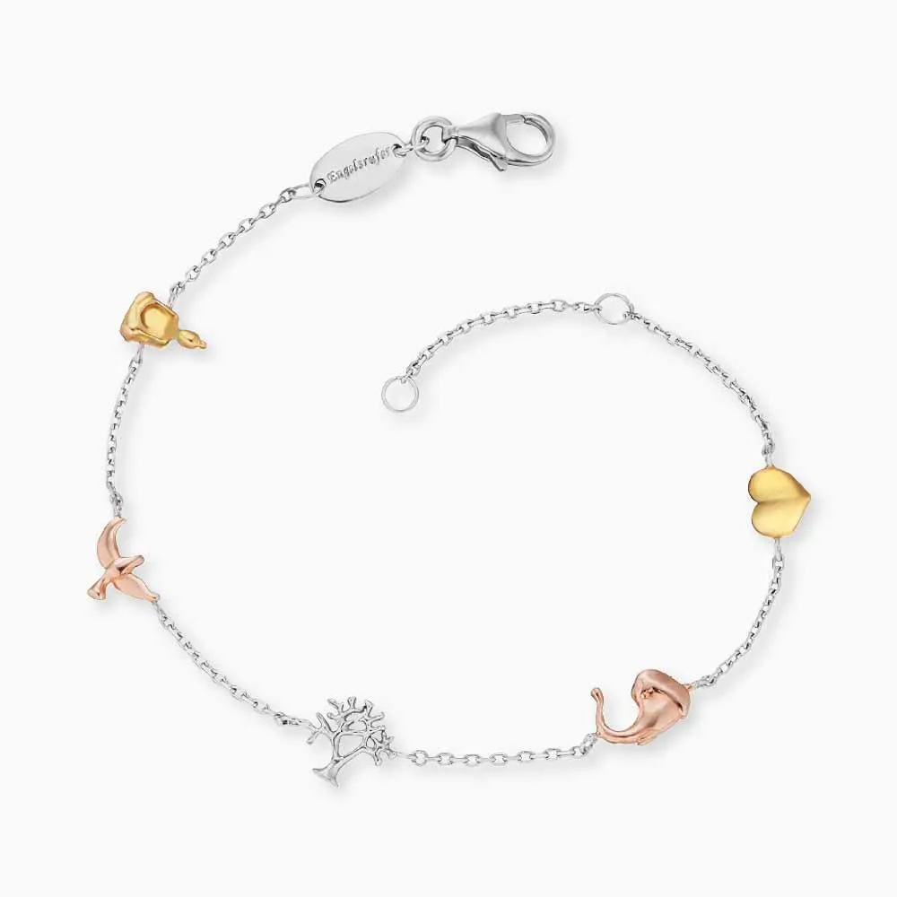 Armband Lebensbaum silber, gold und rosegold tricolor sold by Engelsrufer