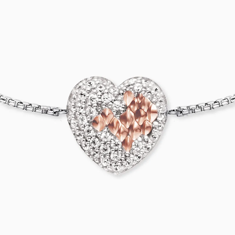 Armband 925er Silber Herz Bicolor mit Zirkonia sold by Engelsrufer product image thumbnail 2