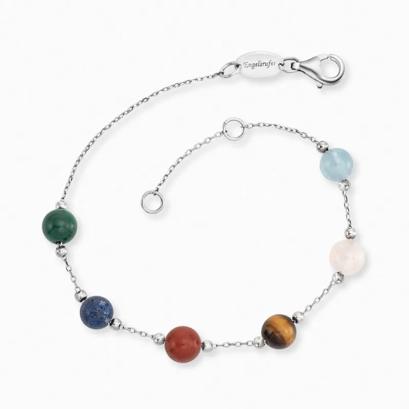 Engelsufer silber Damen-Armband mit 6 verschiedenen Kraftsteinen sold by Engelsrufer