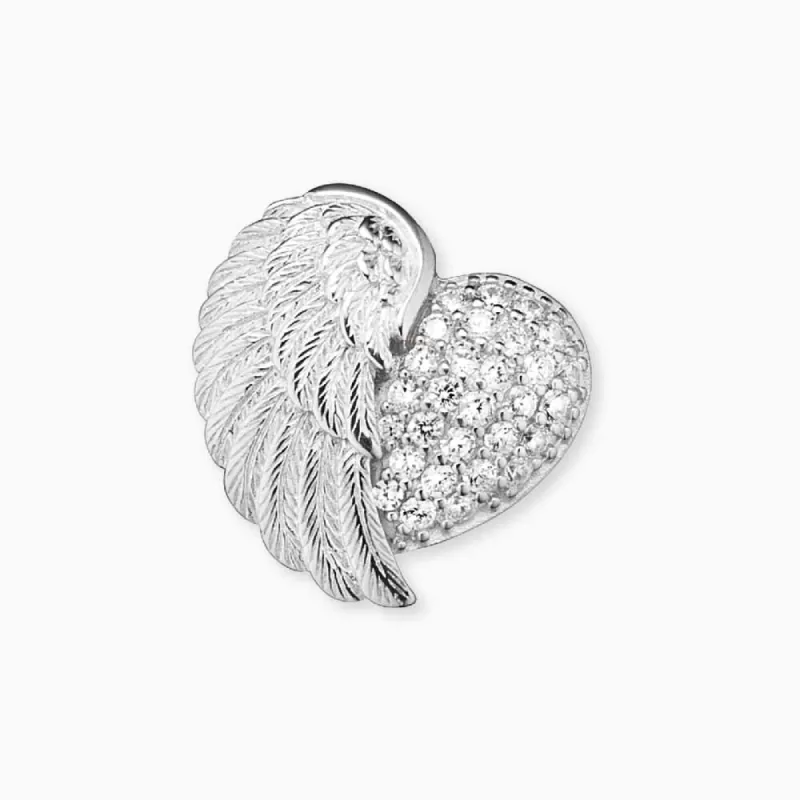 Engelsrufer Anhänger Kette Herz Flügel silber mit Zirkonia sold by Engelsrufer