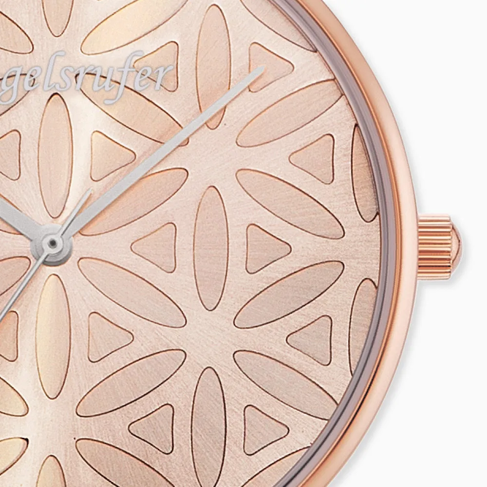 Uhr Edelstahl Lebensblume Rosegold mit Nubuk Lederband Hellbraun sold by Engelsrufer product image thumbnail 4