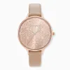 Uhr Edelstahl Lebensblume Rosegold mit Nubuk Lederband Hellbraun sold by Engelsrufer
