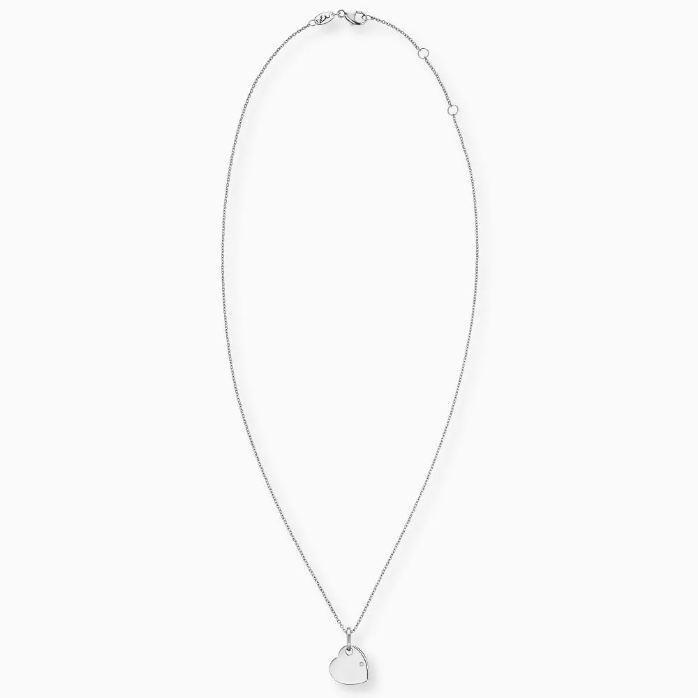 Engelsrufer Mädchen-Kinderkette Silber Herz Medaillon mit Zirkonia Gravierbar sold by Engelsrufer product image thumbnail 2