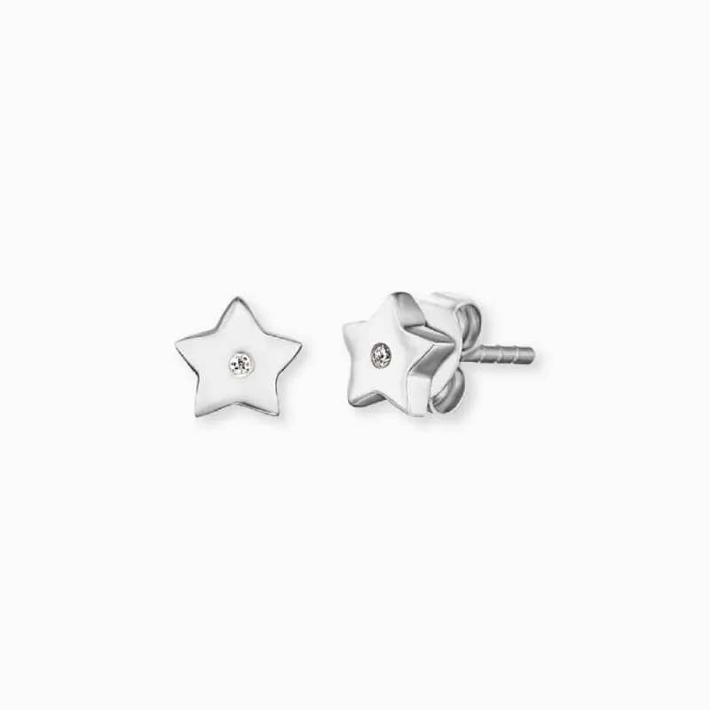 Engelsrufer Mädchen Ohrstecker Silber Stern mit Zirkonia made by Engelsrufer