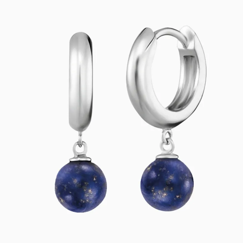 Creole 925er Silber mit Kraftstein Lapislazuli sold by Engelsrufer
