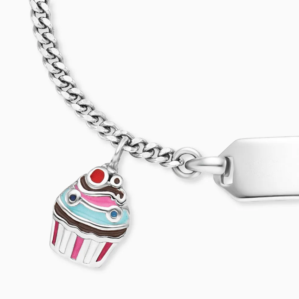 Kinder Armband 925er Silber Muffin mit Gravurplatte sold by Engelsrufer product image thumbnail 2