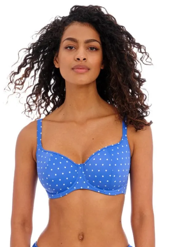 Freya Jewel Cove Sweetheart Underwired Bikini Top Azure sold by Envie Lingerie
