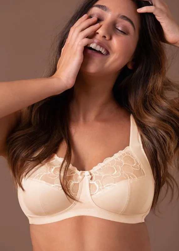 Anita Comfort Lucia Bra Wirefree - Light Powder sold by Envie Lingerie