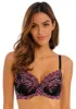 Wacoal Embrace Lace Multi-Underwired Bra (Black/Berry) sold by Envie Lingerie