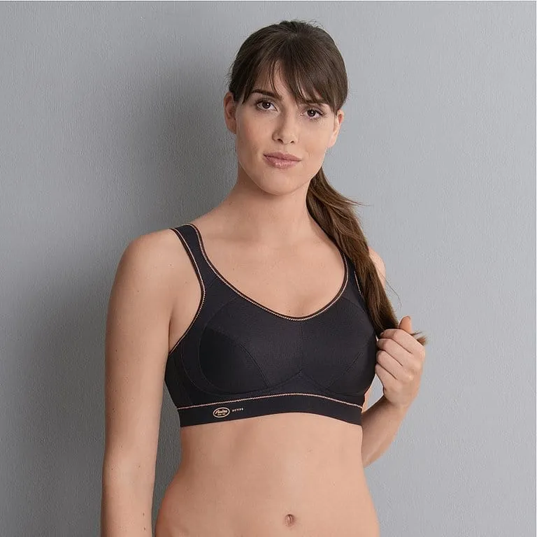 Anita Active Sports Bra Extreme Control (Black/Gold) sold by Envie Lingerie