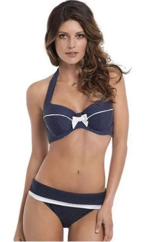 Panache Britt Folded Bikini Pant Navy made by Panache