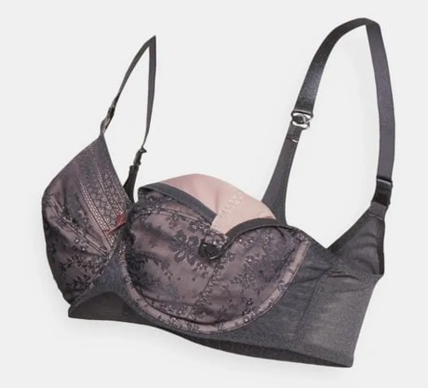 Anita Fleur Lace Underwired Nursing Bra Anthracite sold by Envie Lingerie