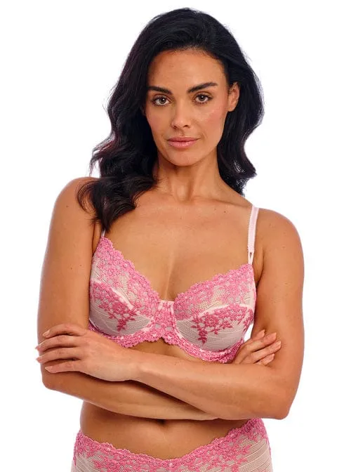 Wacoal Embrace Lace Plunge Underwire Bra - Chateau Rose sold by Envie Lingerie