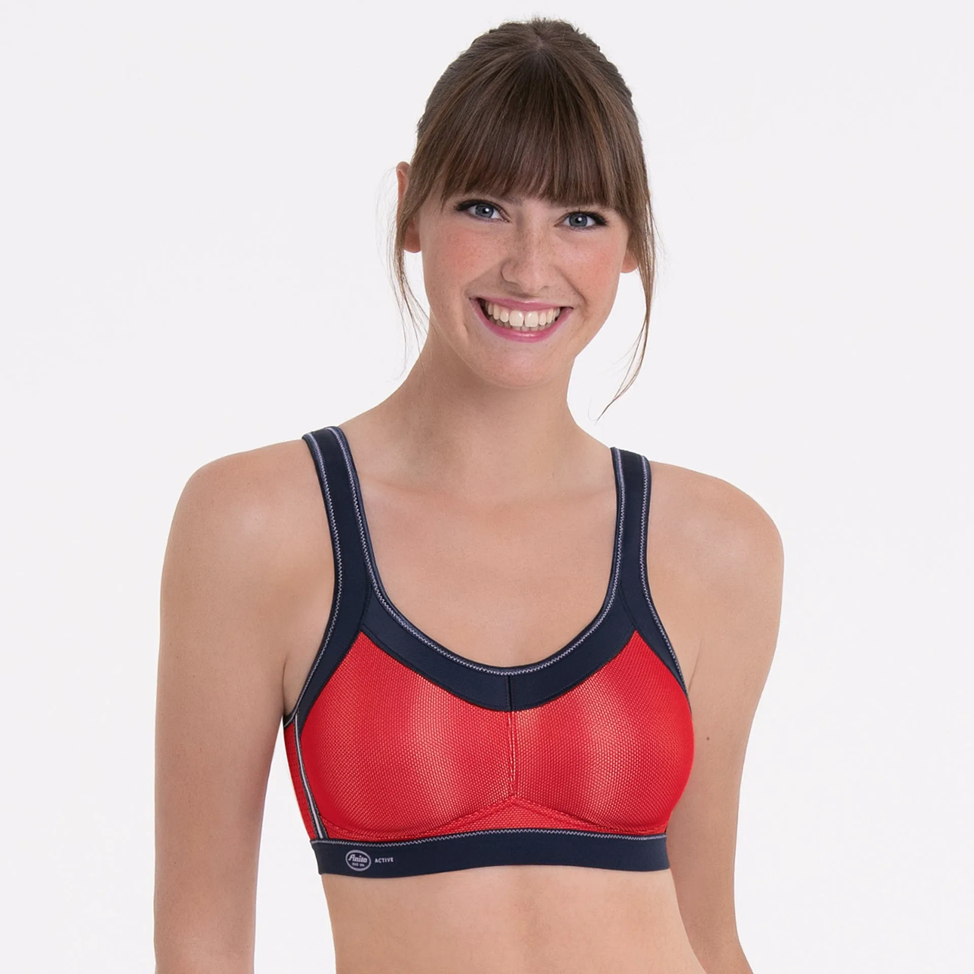 Anita Active Momentum Sports Bra (Red/Blue Iris) sold by Envie Lingerie