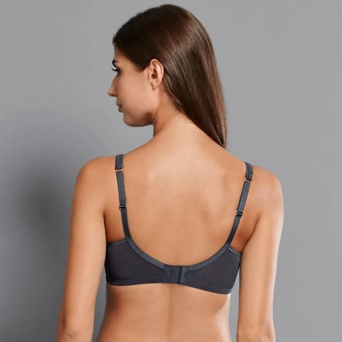 Anita Rosa Faia Fleur Soft Bra Wirefree Anthracite sold by Envie Lingerie product image thumbnail 2