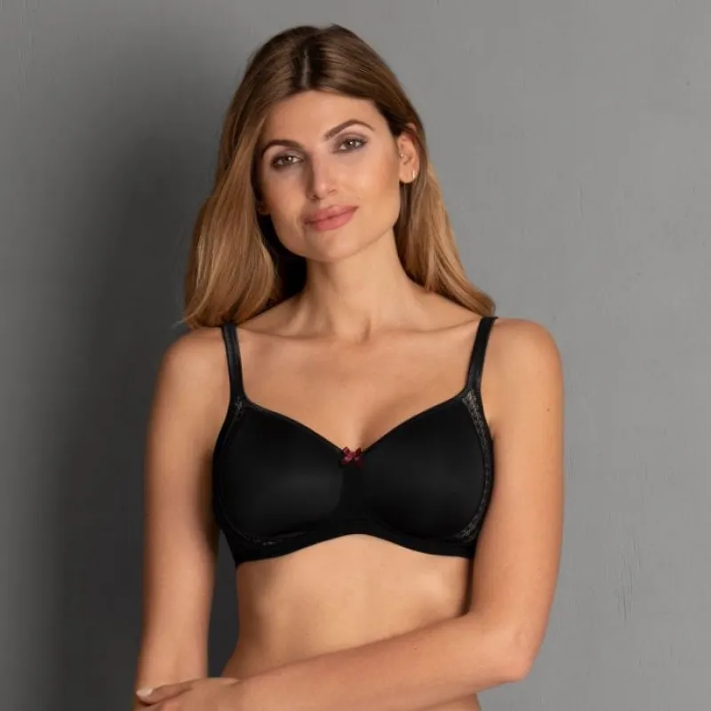 Anita Rosa Faia Fleur Soft Bra Wirefree Black sold by Envie Lingerie