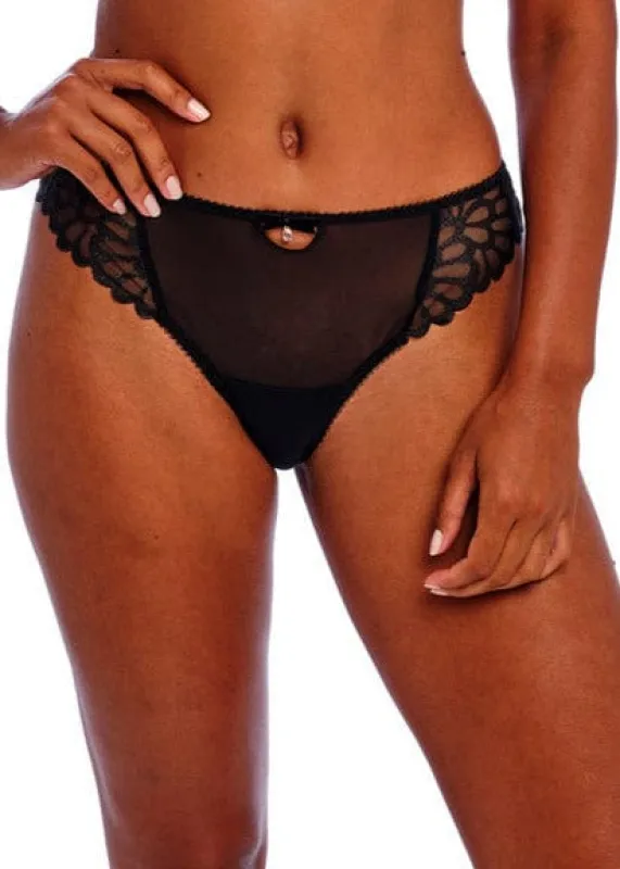 Freya Loveland Bombshell Black Brief | Luxury Art Deco Lingerie made by Freya