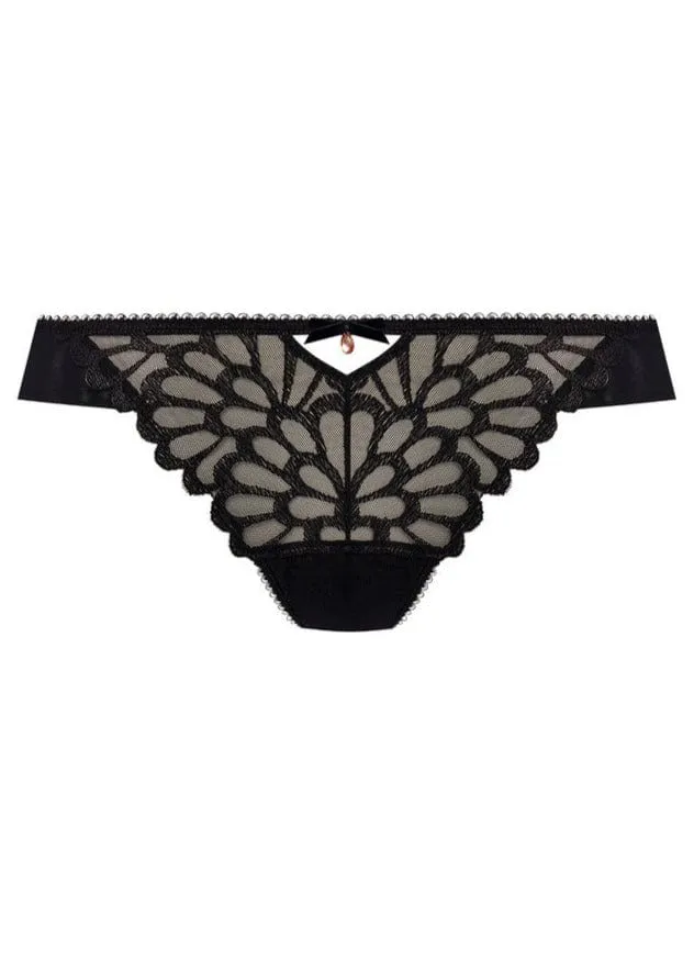 Freya Loveland Bombshell Black Brief | Luxury Art Deco Lingerie sold by Envie Lingerie product image thumbnail 4