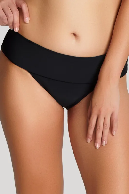 Panache Anya Fold Black Bikini Pants SW0886 – Size 16 – Swimwear Sale sold by Envie Lingerie