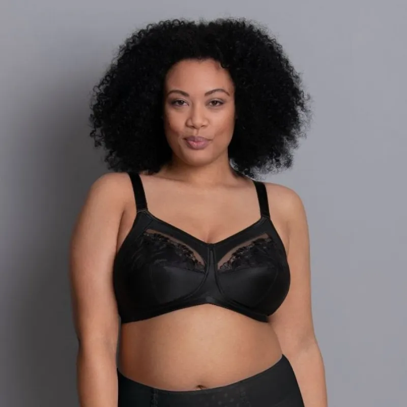 Anita Comfort Safina non wire Bra (Black) with thin straps sold by Envie Lingerie