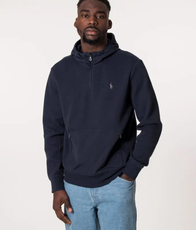 Quarter Zip Double Knit Hoodie sold by EQVVS