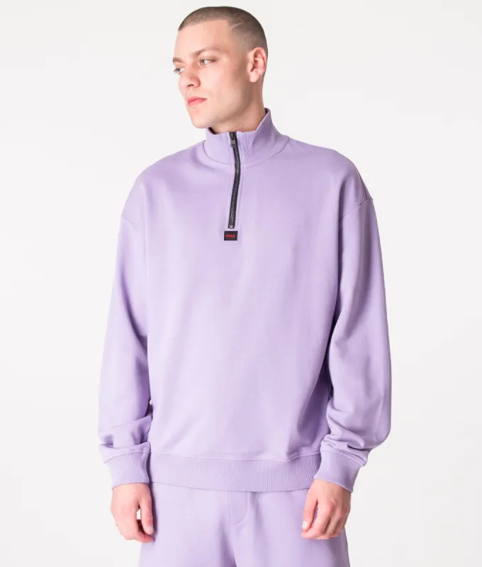 Relaxed Fit Durty Quarter Zip Sweatshirt made by HUGO