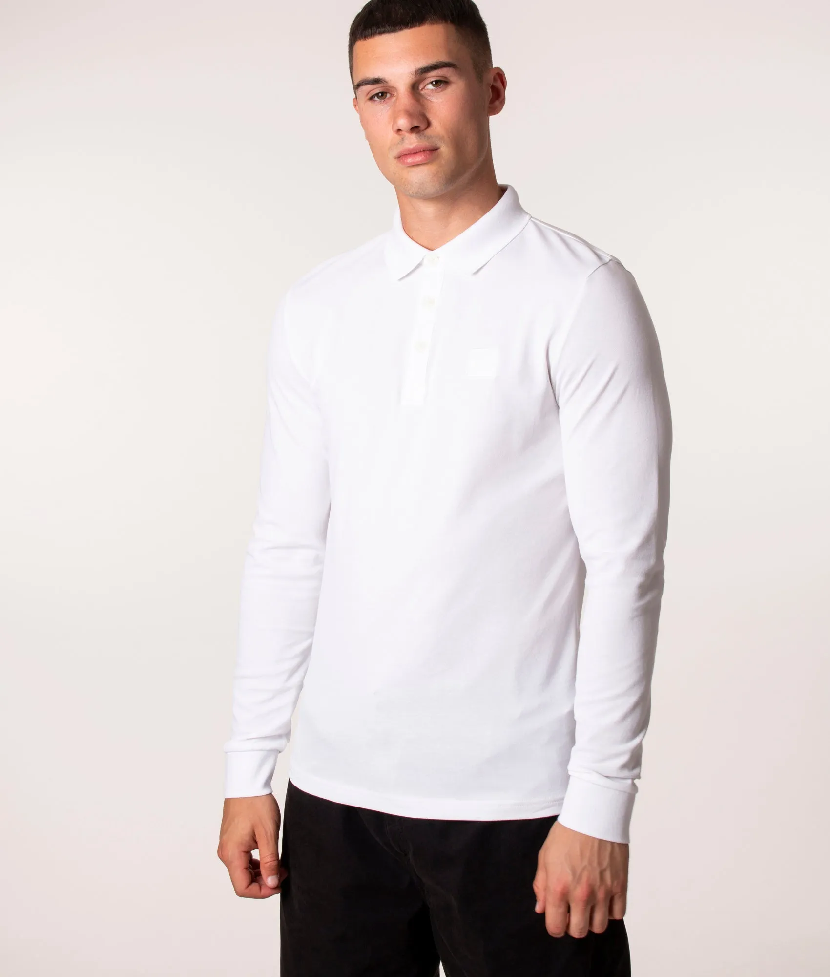 Slim Fit Long Sleeve Passerby Polo Shirt sold by EQVVS product image thumbnail 2