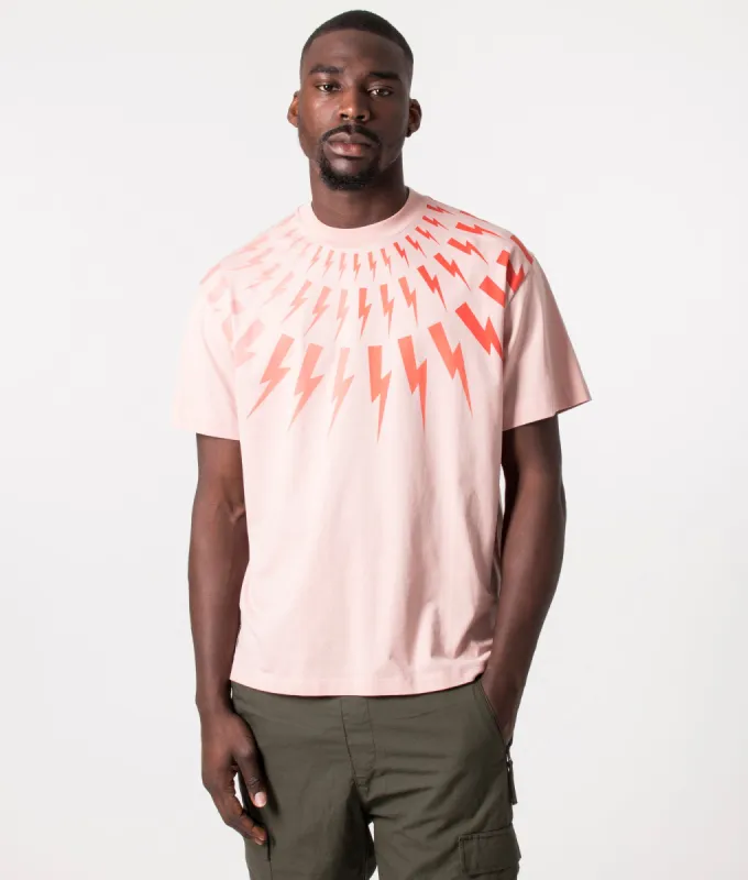 Degrade' Fair Isle Thunderbolt T-Shirt sold by EQVVS