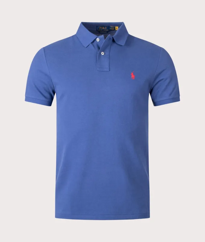 Custom Slim Fit Mesh Polo Shirt sold by EQVVS