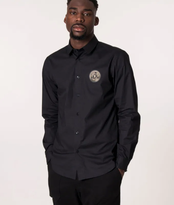 V Emblem Patch Logo Stretch Shirt sold by EQVVS