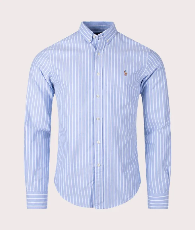 Slim Fit Lightweight Striped Oxford Shirt sold by EQVVS