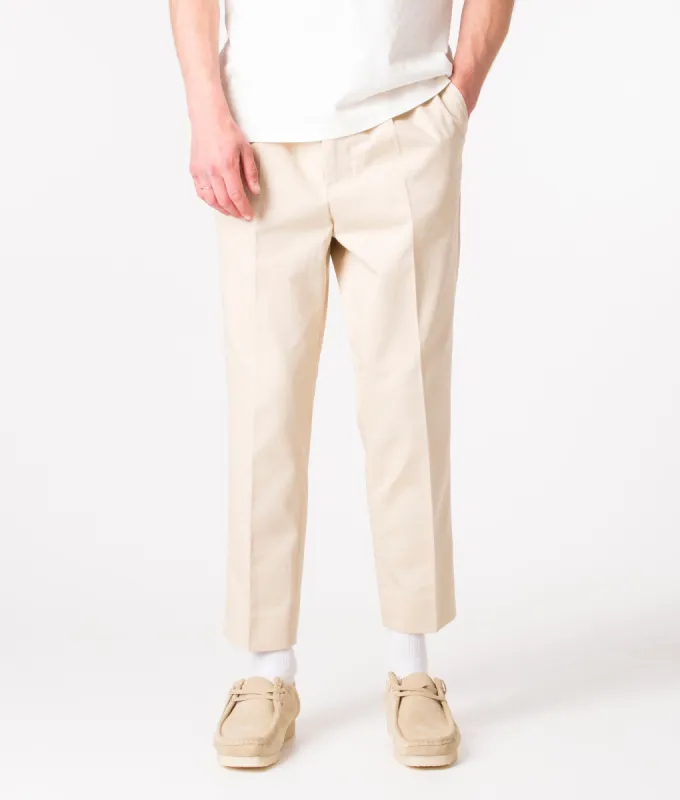 Regular Fit Elasticated Waist Gabardine Trousers made by Ami