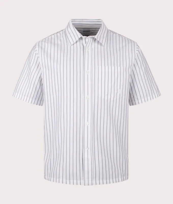 Ivan Relaxed Organic Oxford Monogram Shirt sold by EQVVS