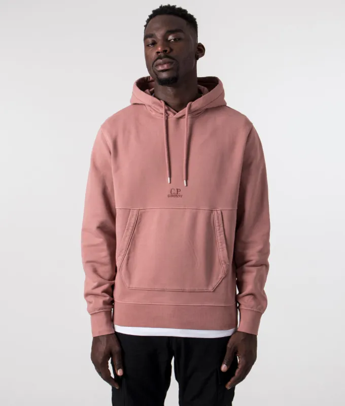 Brushed & Emerized Diagonal Fleece Logo Hoodie sold by EQVVS