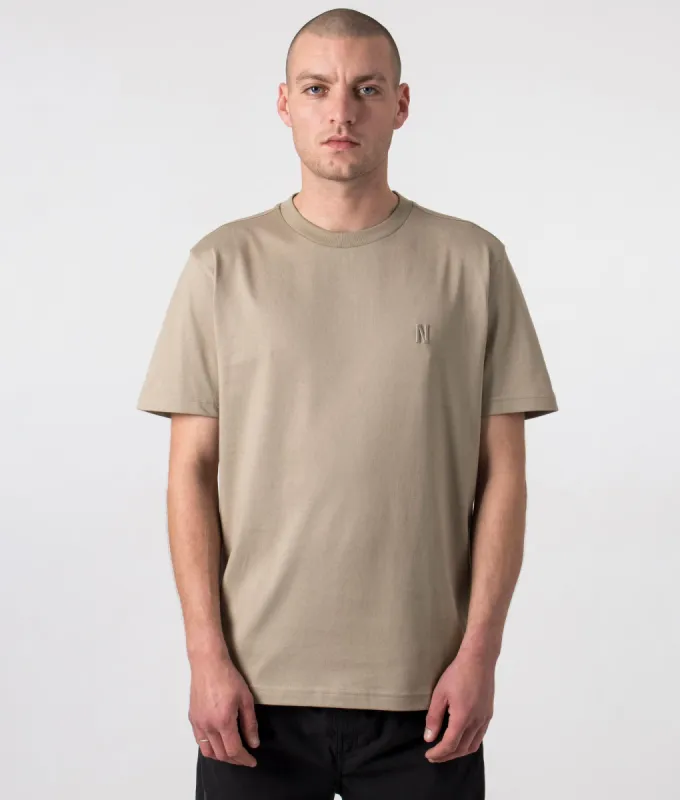 Relaxed Fit Johannes Organic N Logo T-shirt sold by EQVVS