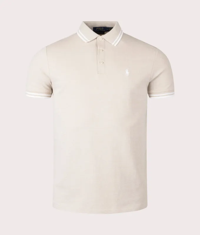 Custom Slim Fit Stretch Mesh Polo Shirt sold by EQVVS