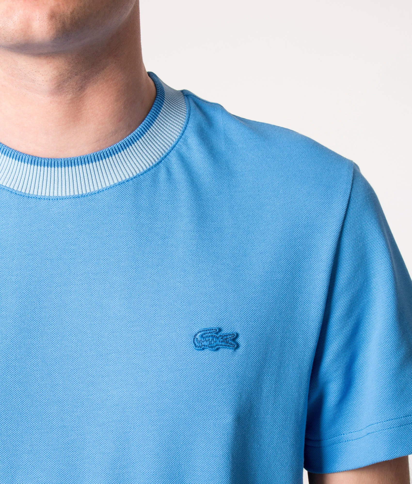 Stretch Pique Striped Collar T-Shirt sold by EQVVS product image thumbnail 2