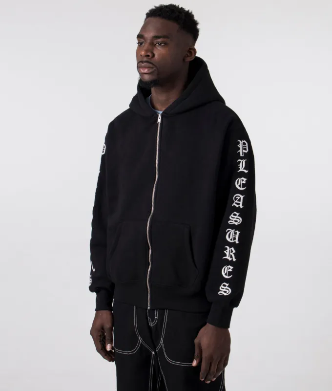 Relaxed Fit Oe Zip Up Hoodie made by Pleasures