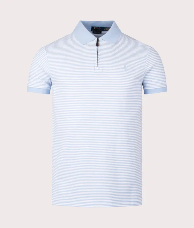Custom Slim Fit Stretch Mesh Polo Shirt sold by EQVVS
