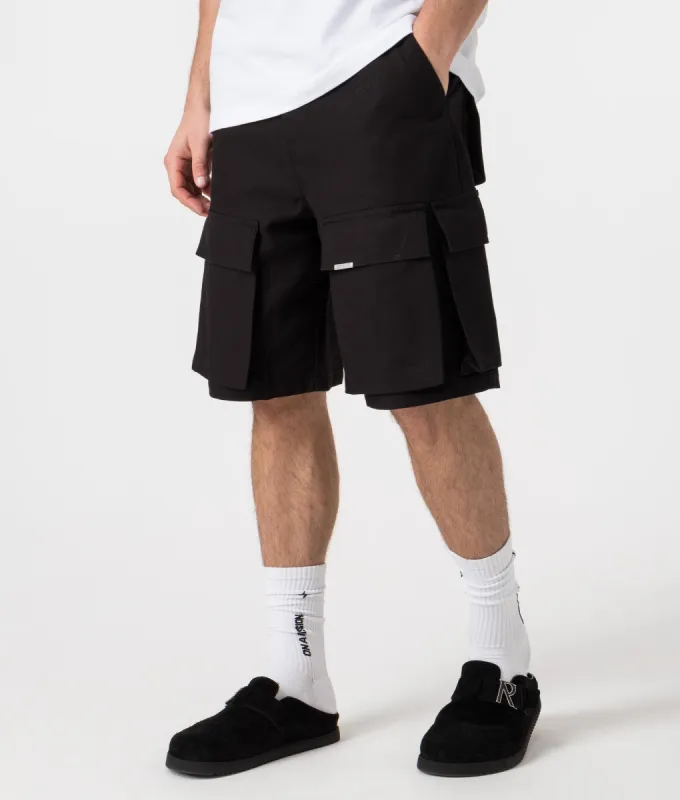 Oversized Cotton Cargo Shorts sold by EQVVS