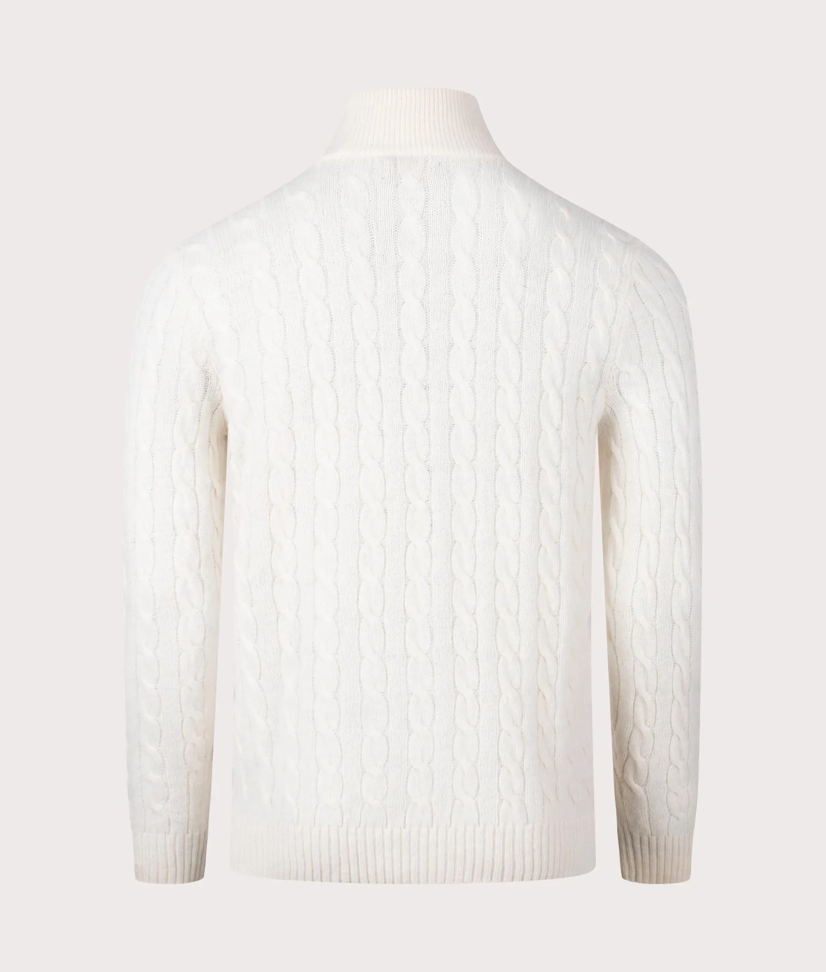 Cashmere Blend Quarter Zip Cable Knit Jumper sold by EQVVS product image thumbnail 3