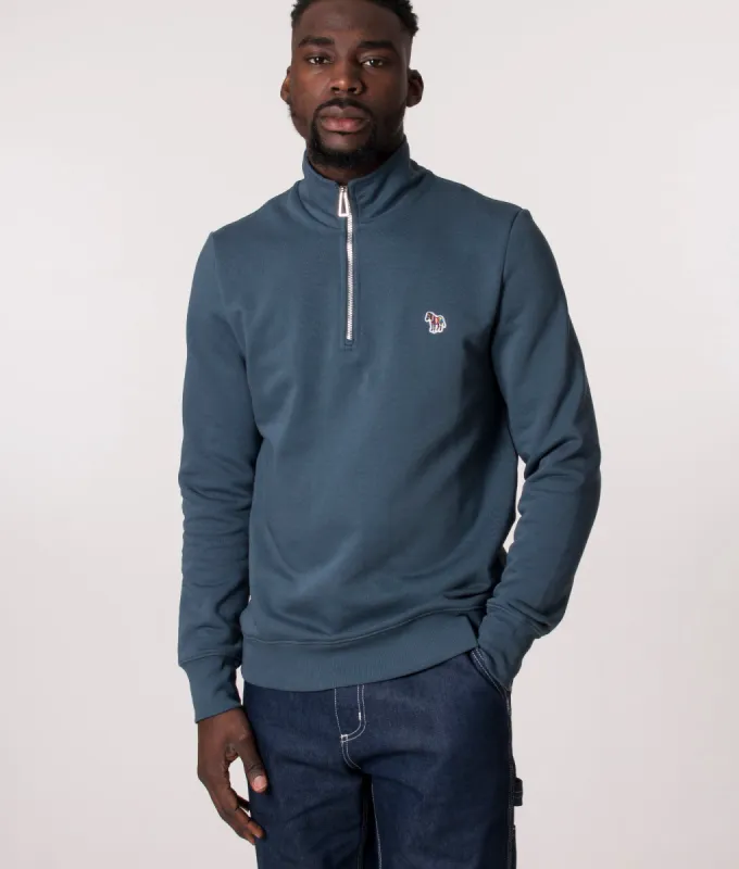 Quarter Zip Zebra Logo Sweatshirt sold by EQVVS