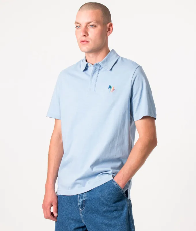 Broad Stripe Zebra Logo Polo Shirt made by EQVVS