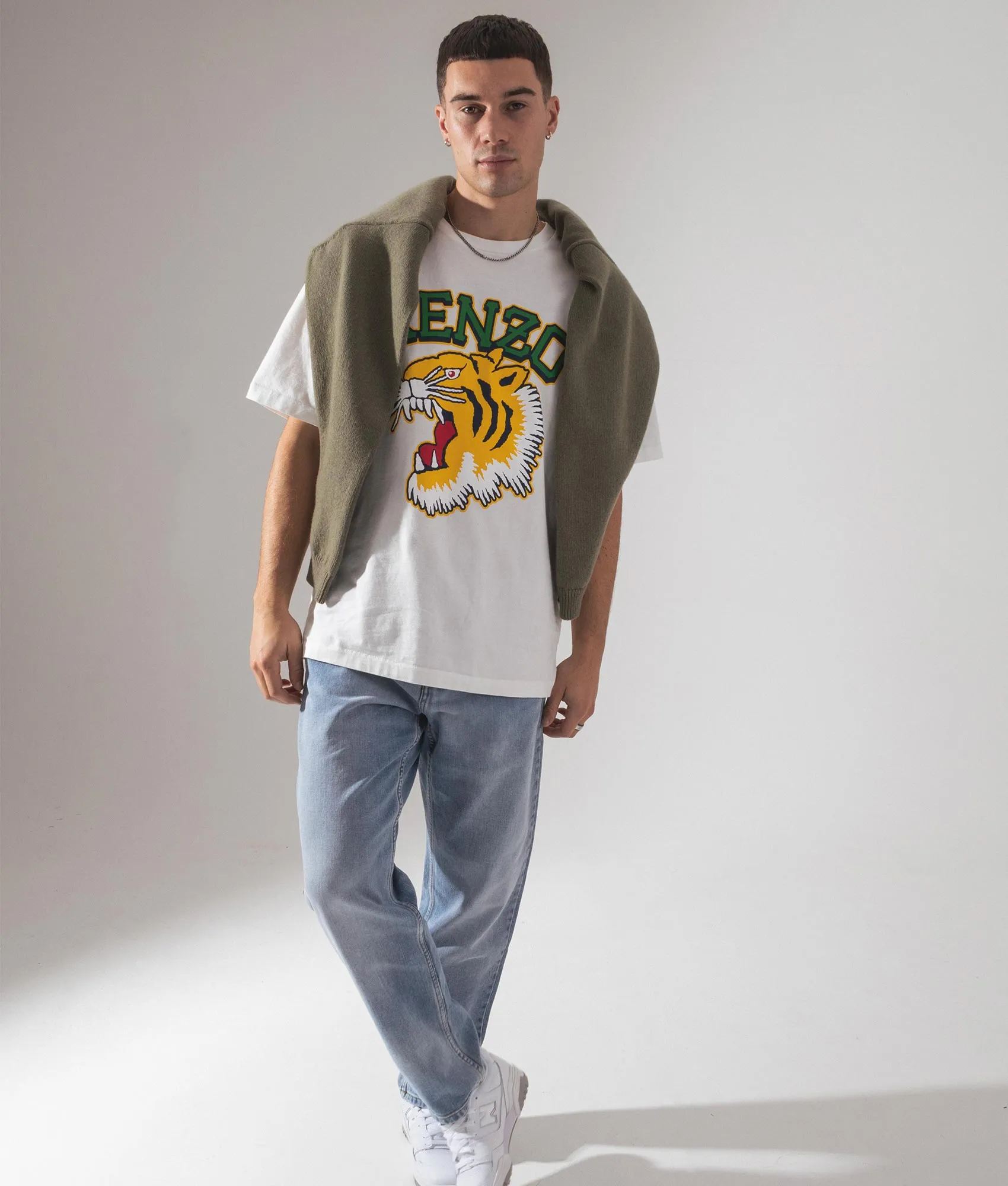 Oversized Varsity Jungle Tiger T-Shirt sold by EQVVS product image thumbnail 2