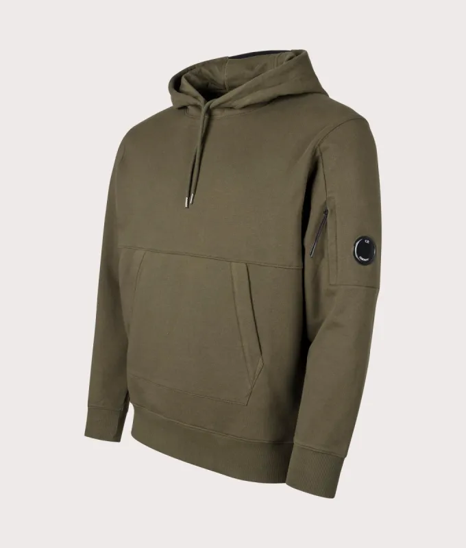 Diagonal Raised Fleece Hoodie made by C.P. Company