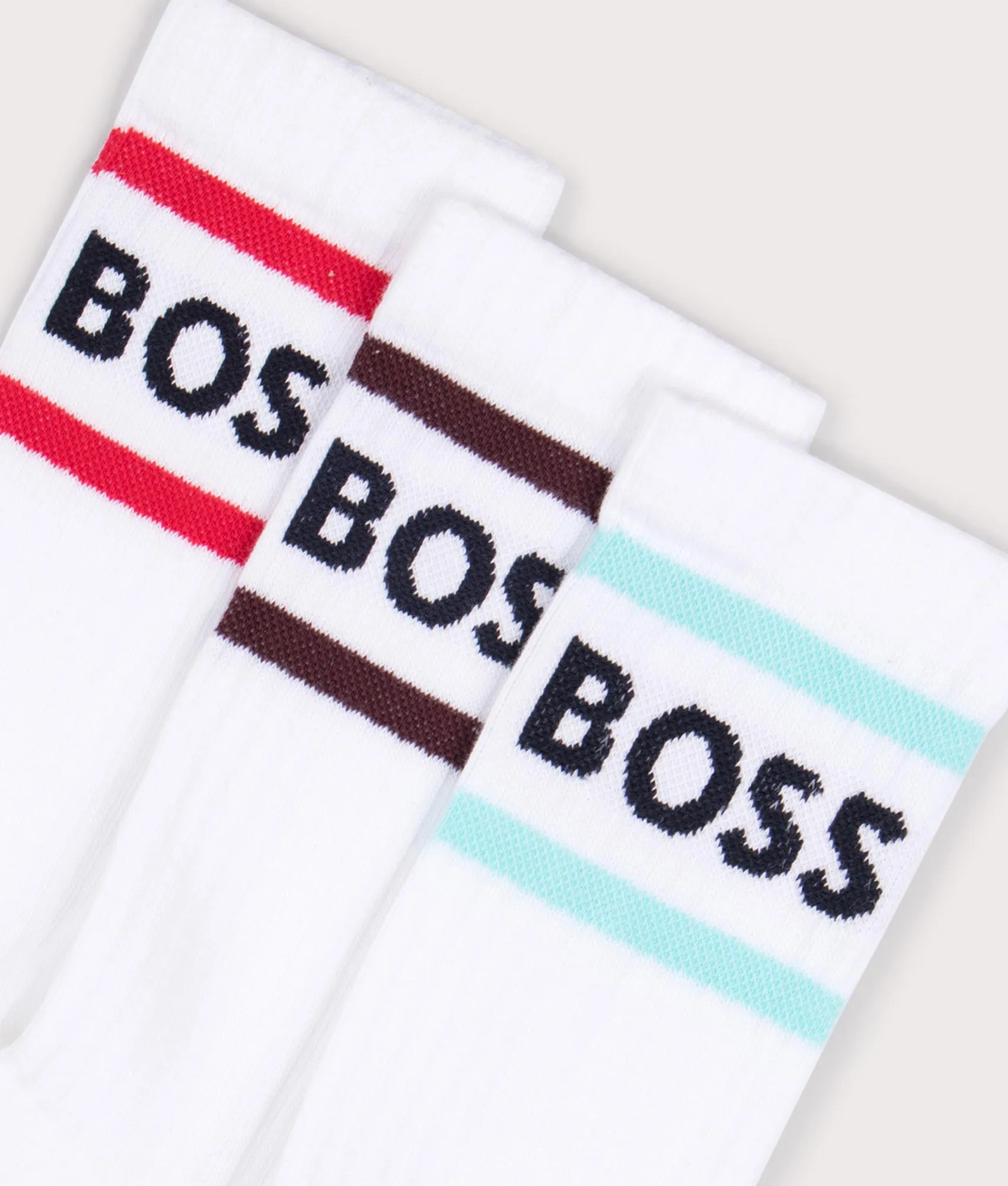Three Pack of Short Rib Stripe Logo Socks sold by EQVVS product image thumbnail 2