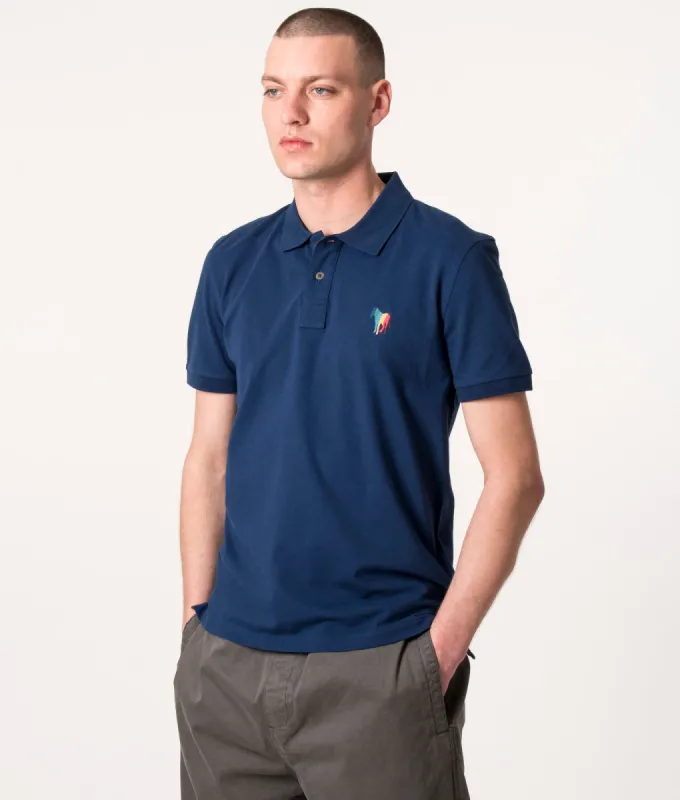 Broad Stripe Zebra Emblem Polo Shirt sold by EQVVS