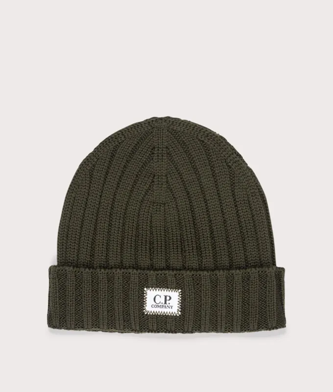 Extra Fine Merino Wool Logo Beanie sold by EQVVS