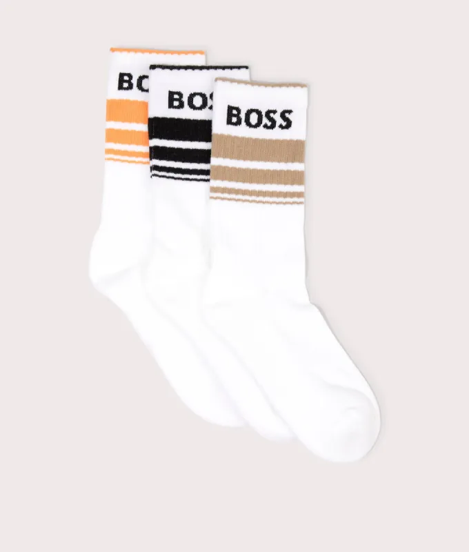3 Pack Rib Stripe Socks sold by EQVVS