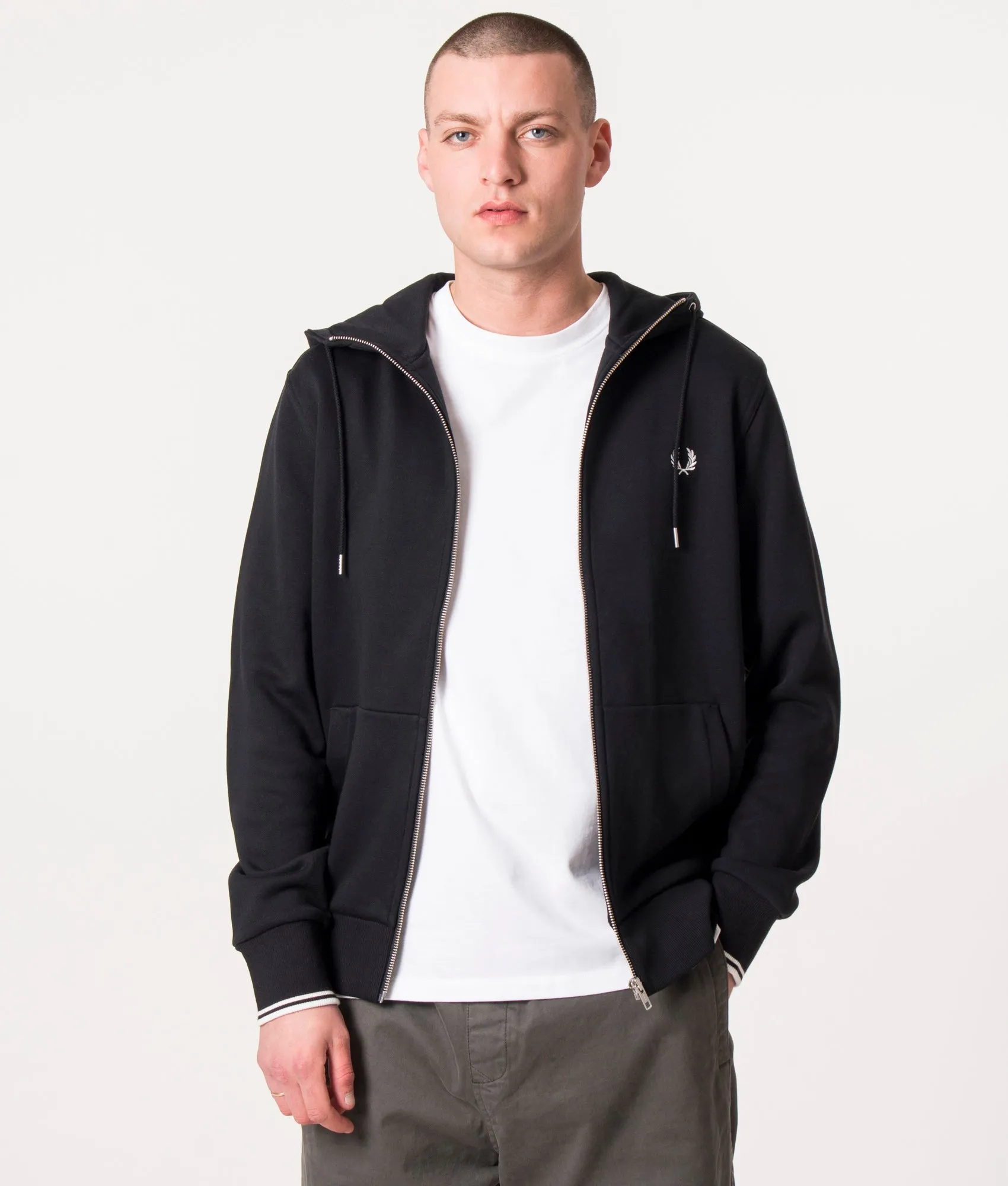Zip Through Contrast Tipped Hoodie sold by EQVVS product image thumbnail 4